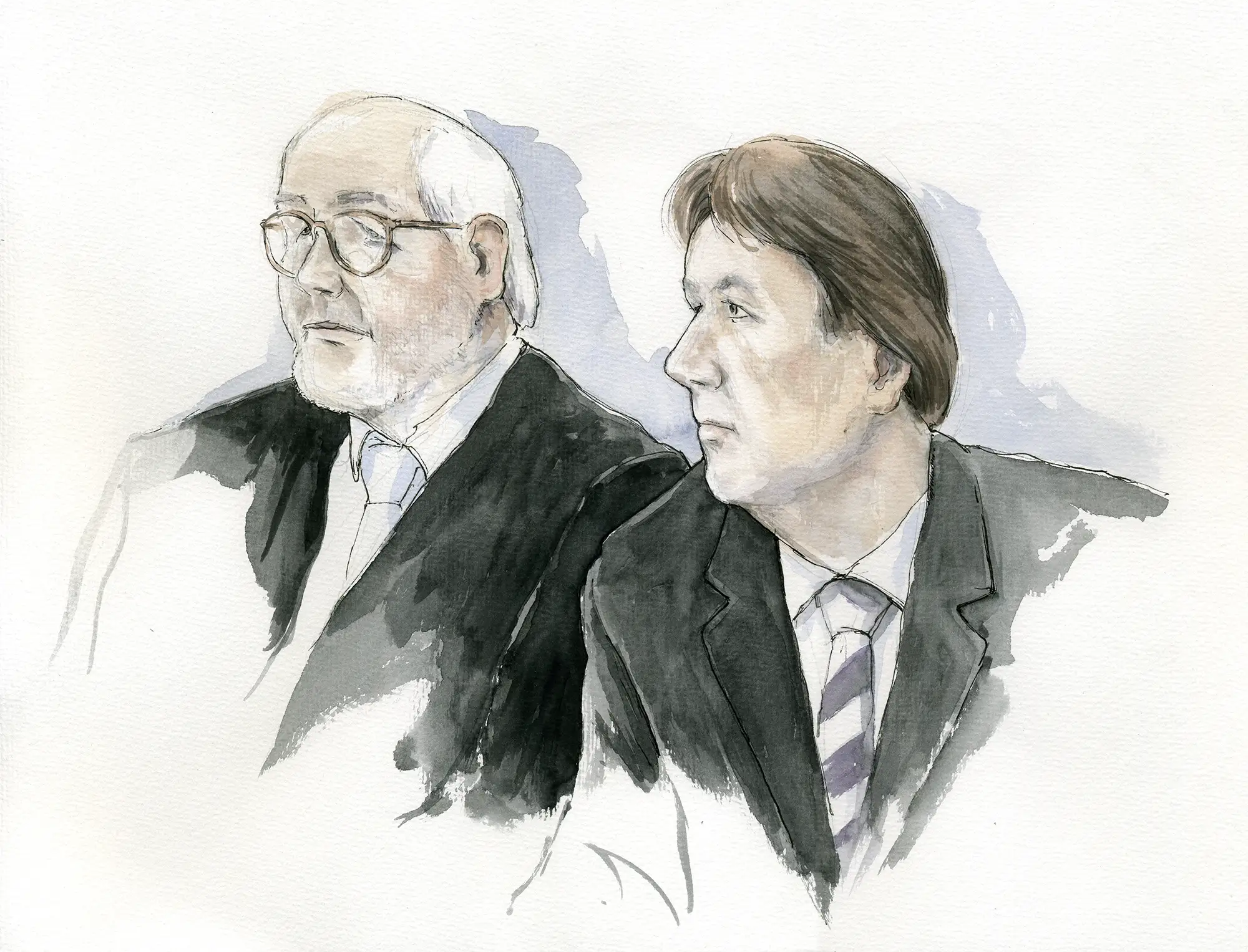 Gerichtszeichnung Kachelmann-Prozess 2010